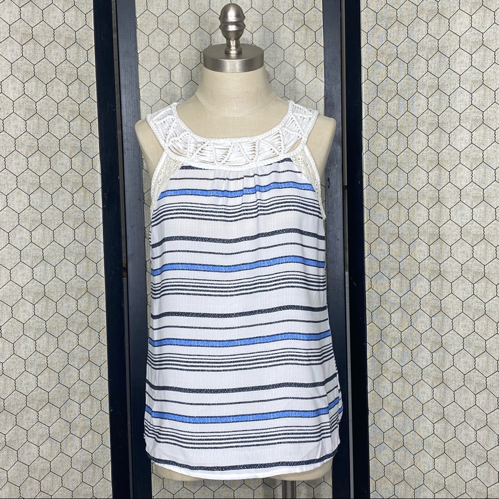Skies Are Blue Striped Sleeveless Top